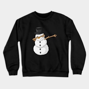 Dabbing Snowman Funny Kids Christmas Gift Crewneck Sweatshirt